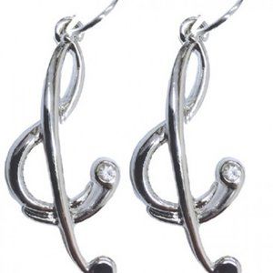 Stylized Treble Clef Earrings